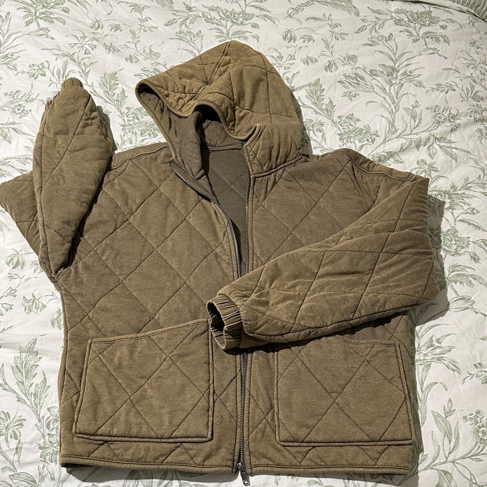 Wild Fable Olive Quilted Puffer Jacket